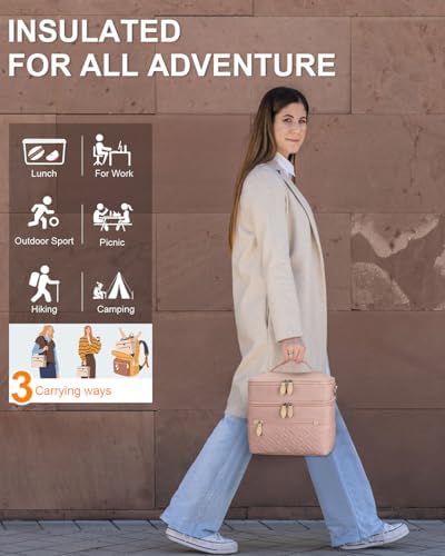 Capolo Lunch Bag for Women Men Insulated Lunch Tote Leakproof Lunchbox Bags