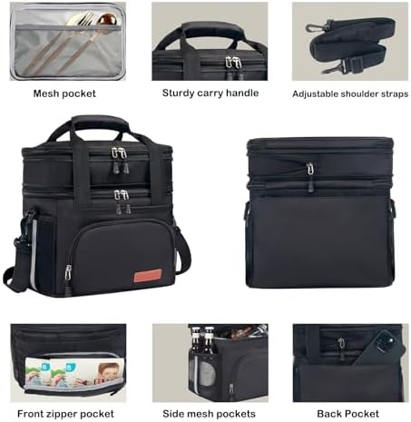 JOINGO Tactical Lunch Box for Men/Women, 16L Expandable Insulated Lunch Bag