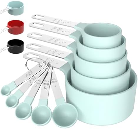 Measuring Cups & Spoons Set, Stackable Cups and Spoons