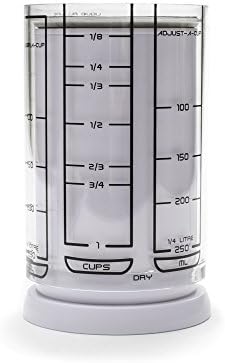 KitchenArt 1 Cup Adjust-A-Cup, Plastic, White