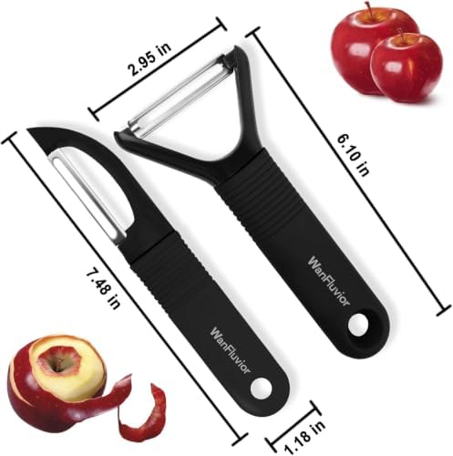 Peelers for Kitchen, Swivel Vegetable Peeler and Y-Shaped Potato Peeler