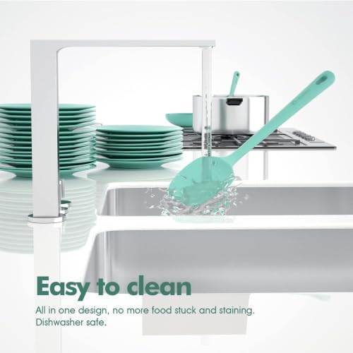 ChefAide 4 Pieces Silicone Spatulas Set, Heat Resistant Rubber Spatula