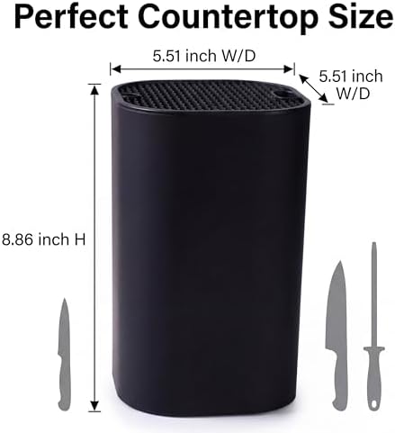 Universal Large Knife Block without Knives，Kitchen Knife Holder