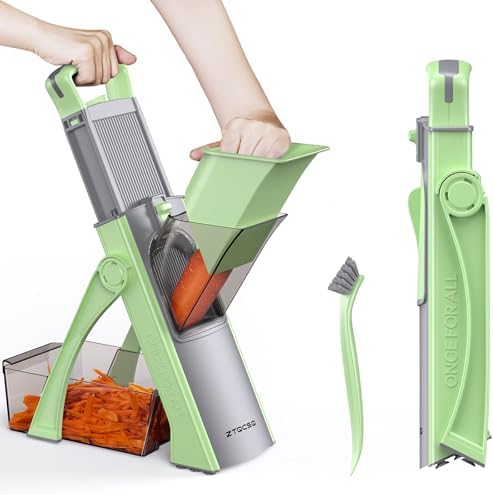All in 1 Upgraded Version Safe Mandoline Slicer for Kitchen, Veggie Slicer