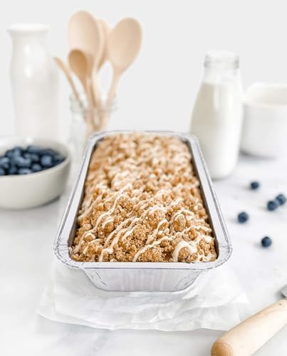 Disposable Mini Loaf Pans with Lids, 1lb Aluminum Baking Pan, 30 Pack