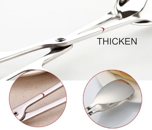 KEBE Serving Tongs for Cooking Buffet Party Catering, Thickening Food Serving Cake Bread Kitchen Salad Tongs, Stainless Steel