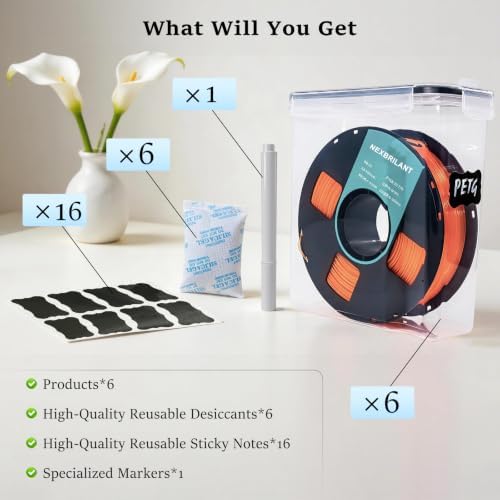 3D Printer Filament Storage Box 6 Pack 4L Airtight