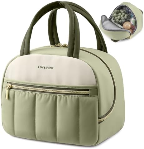 LOVEVOOK Insulated Lunch Bag for Women Men, Cute Fit and Fresh Lunch Box