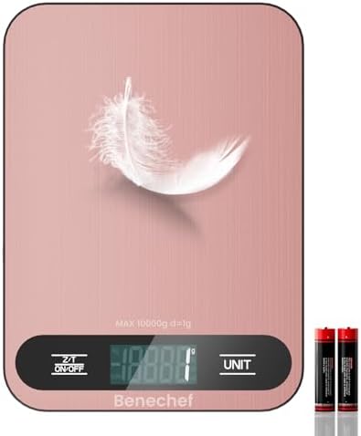 Premium Digital Kitchen Scale, Precision Accurate to 1g, Stainless Steel with LCD Display, 6 Units with Tare Function，Pink - Perfect for Baking, Cooking, and Coffee
