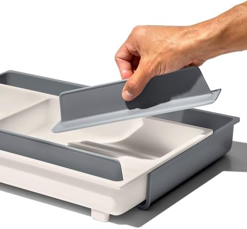 OXO Good Grips Drawer, Large Expandable Kitchen Tool Organizer, White (Pack of 8)