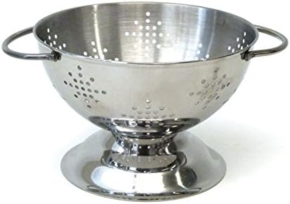 RSVP International Endurance Kitchen Collection Colander Strainer, Mini, Pierced Stainless Steel