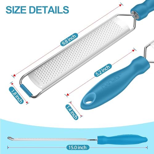 Lemon Zester Grater, Stainless Steel Zester Grater with Handle