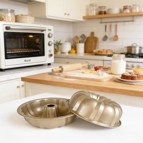 7" Fluted Tube Cake Pan, Carbon Steel Nonstick Gugelhupf Mold