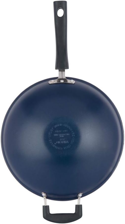 Vinod Zest Non-Stick 3mm Thick PFOA-Free Wok, 11", Black
