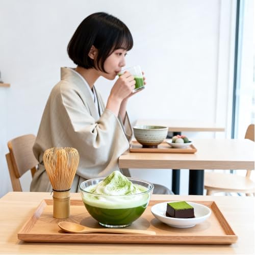Matcha Whisk 80 Prongs Bamboo Whisk for Matcha Powder Handcrafted Traditional Japanese Chasen Matcha Stirrer for Authentic Tea Preparation