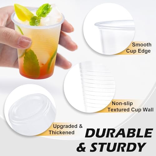 BYSNOW 1500 Pack 5 oz Clear Plastic Cups, Small Disposable Bathroom Cups