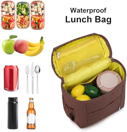 NOL Insulated Lunch Bags for Women Cooler Bag Lightweight Nylon Waterproof Lunch Box for Work