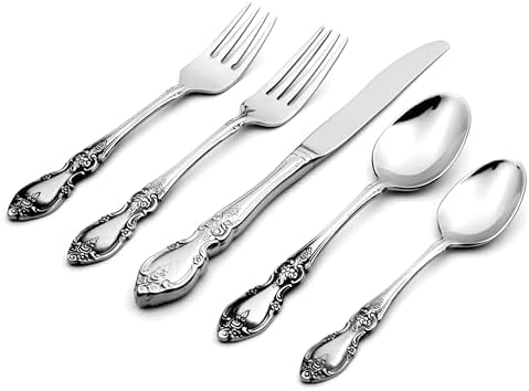Oneida Louisiana 45-Piece 18/8 Silverware Set for 8, Flatware