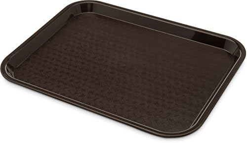 Carlisle FoodService Products Café Cafeteria Tray, Fast Food Tray for Restaurant or Commercial Use, 10" x 14", 1 Count, Chocolate