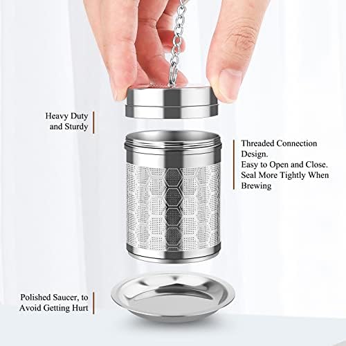 Tea Infusers for Loose Tea (1 Pack), 18/8 Stainless Steel Tea Strainer, Extra Fine Mesh Tea Diffuser for Brewing Tea, Spices & Seasoning