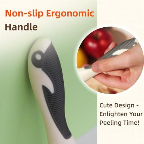 Stainless Steel Vegetable & Fruit Peeler for Kitchen, White