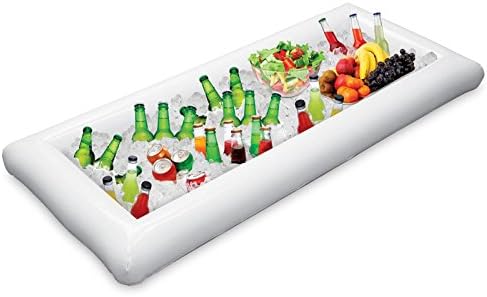 Jasonwell Inflatable Serving Bars Ice Buffet Salad Serving Trays Food Drink Holder Cooler Containers Indoor Outdoor BBQ Picnic Pool Party Supplies Beach Luau Hawaiian Tropical Cooler