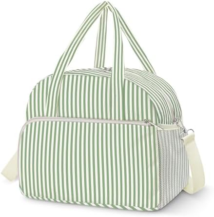 Coobiiya 12L Insulated Lunch Bag for Women & Men, Reusable Corduroy Lunch Tote, Large-Capacity Lunch Box with Leak-Resistant Liner