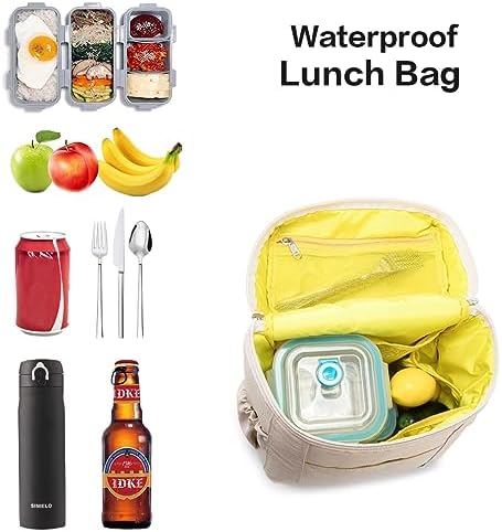 NOL Insulated Lunch Bags for Women Cooler Bag Lightweight Nylon Waterproof Lunch Box for Work