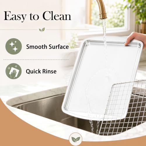𝟑𝟎% 𝐨𝐟𝐟 Baking Sheet Set of 𝟒: Baking Pans with Cooling Racks
