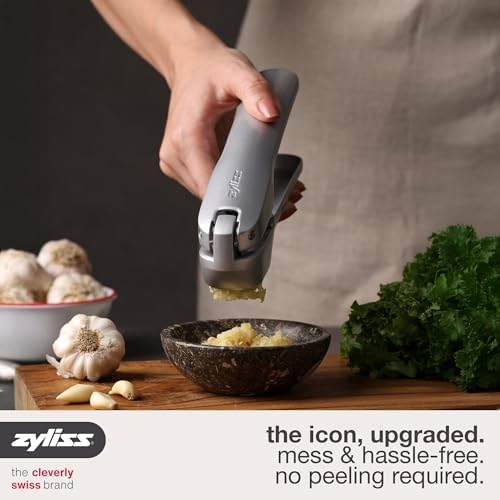 Zyliss Susi 4 Garlic & Ginger Press, Odor-Free Hands, No Need To Peel