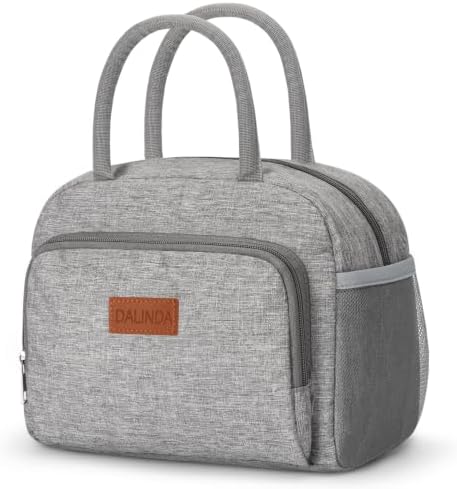 DALINDA Lunch Bag Lunch Box for Women Men, Insulated Lunch Bags Water-Resistant Cute Cooler Lunch Tote Bag, Reusable Large Capacity for Work Travel Picnic