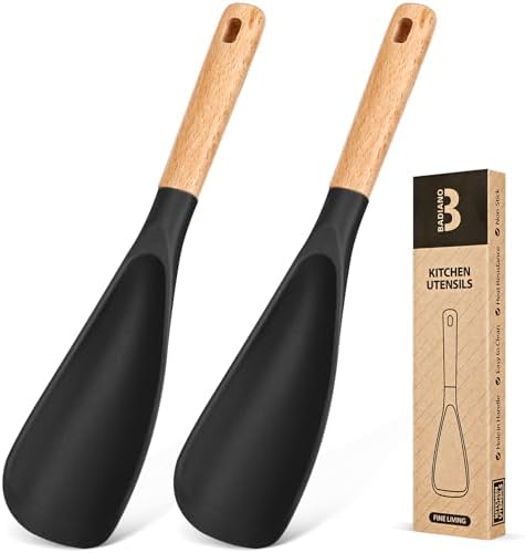 Badiano Silicone Cooking Spoon for Nonstick Cookwares, Multi-function,11.4"