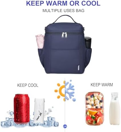 NOL Insulated Lunch Bags for Women Cooler Bag Lightweight Nylon Waterproof Lunch Box for Work