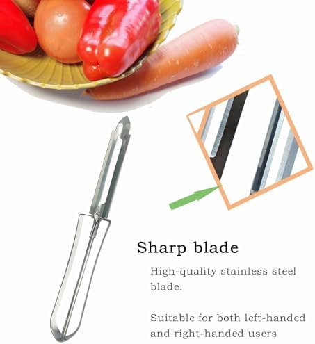 2PCS Stainless Steel Vegetable & Potato Peeler Sharp Blade Dual Handed