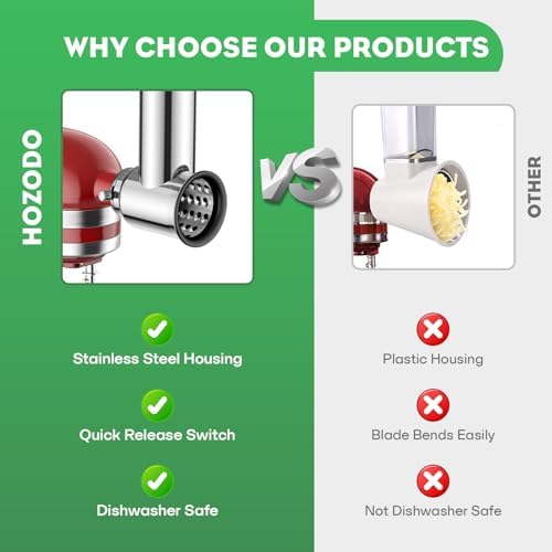 HOZODO Slicer Shredder Attachment for KitchenAid Stand Mixer