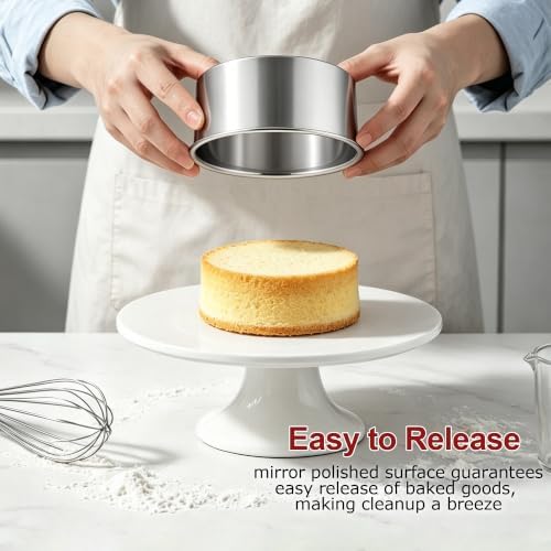 LIANYU 4 Inch Round Cake Pan Set, Mini Round Baking Pans of 4