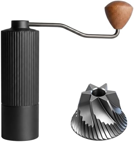 Manual Coffee Grinder, Adjustable Grinding Settings, Stainless Steel Burrs, Portable Hand-Cranked Coffee Grinder, For Espresso, Drip Filter, French Press Filter, Compact And Durable(Black)