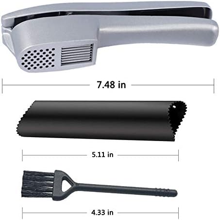 Garlic Press and Slicer 2-in-1, Mincer & Crusher with Peeler