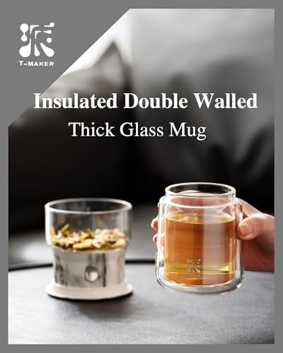 ZENS Small Tea Infuser Pot, One Touch Tea Maker for Leaf Loose Tea, Marble
