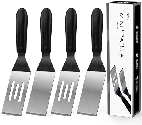 Small Spatula Mini Stainless Steel Serving Metal Spatula Set of 4