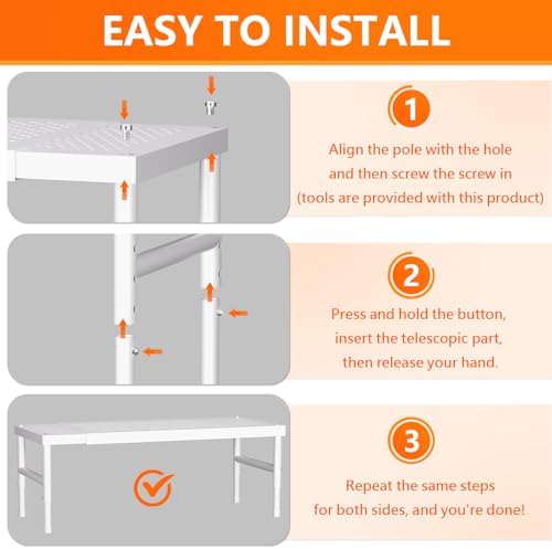 Kitchen cabinet organizer shelf,Spice Racks,Counter Shelf for Cabinets