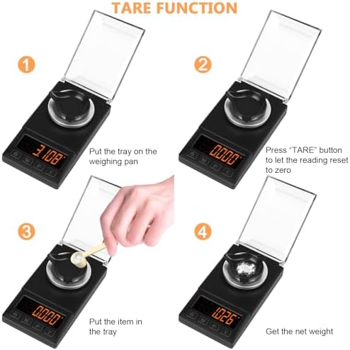 Fuzion Digital Milligram Scale 50g/0.001g, Mg Scale 9-in-1 Kit