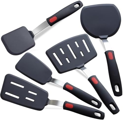 Silicone Spatula Set Turner 5-Pack Spatulas