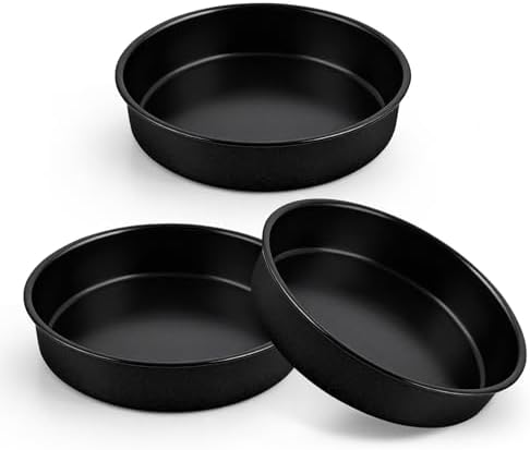 P&P CHEF 9 Inch Cake Pan Set of 3, 3 Pcs Nonstick Round Cake Baking Pans