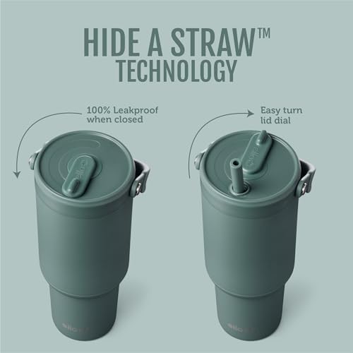 Ello Oasis Go+ 26oz Insulated Stainless Steel Tumbler with Straw, Alligator