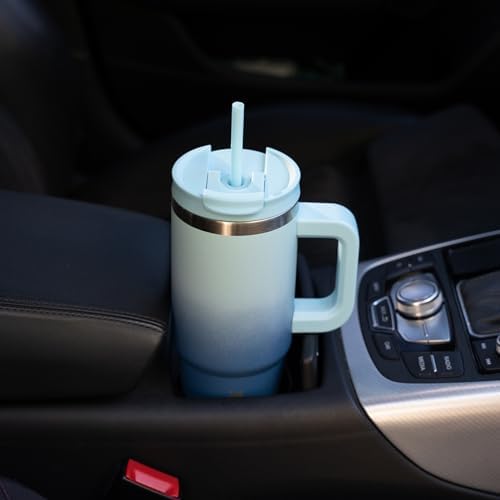 BJPKPK 30 oz Insulated Tumbler with Handle & Straw, Stainless Steel