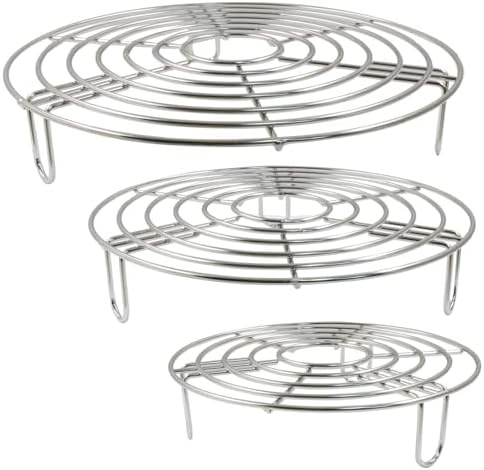 3PCS Round Cooling Racks Stainless Steel