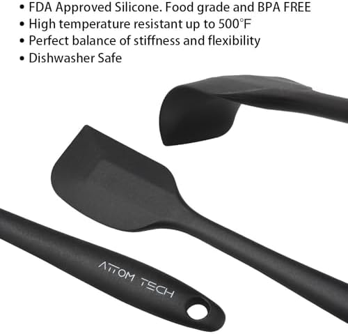 Silicone Spatula Set of 4, 500°F Heat Resistant BPA Free