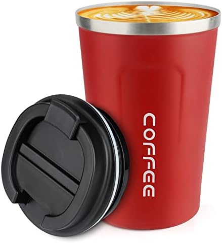 CS COSDDI 12 oz Coffee mug - Stainless Steel Coffee Cup with Leakproof Lid