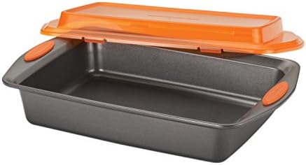 Rachael Ray Nonstick Baking Pan with Lid, 9x13 Cake Pan